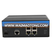 Gigabit POE Ethernet SFP Switch 4X10/100/1000M POE UTP to 1XSFP Industrial Managed Ethernet Switch