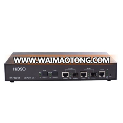 2 pon ports  fiber optical equipment epon olt  HA7302CS for FTTH application