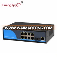 Fast 150W 8 Port Ethernet Network Industrial Poe Switch