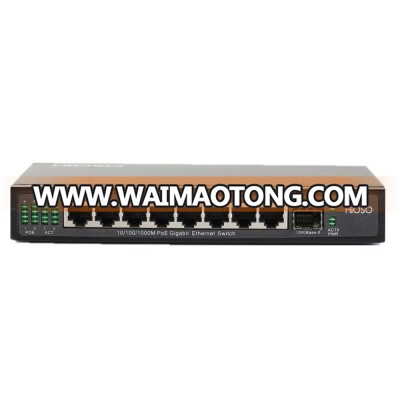 high quality 8 Port  gigabit Poe Switch 48V CCTV Poe Switch 8 Port OEM factory